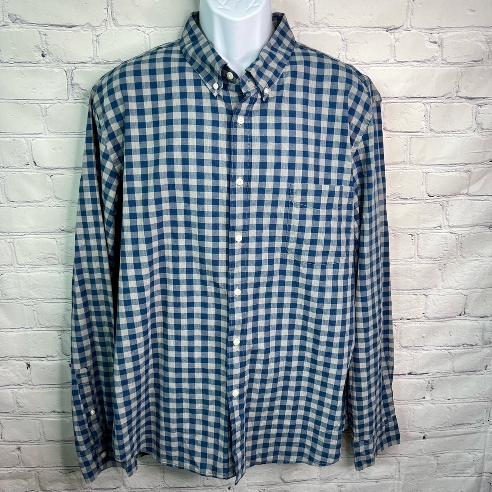 J. Crew Slim Organic Cotton Plaid Shirt XXL